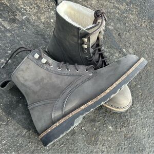 NWT BIRKENSTOCK Bryson Shearling Nubuck Boots